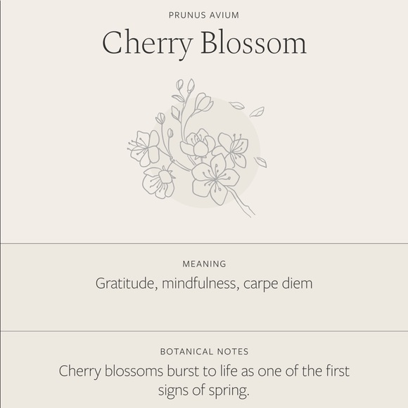 Cherry Blossom March Flower Japanese Necklace